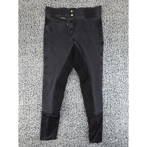 Dublin Riding Breeches Women 26 Black Good Denim Full Seat Equestrian Jodhpurs